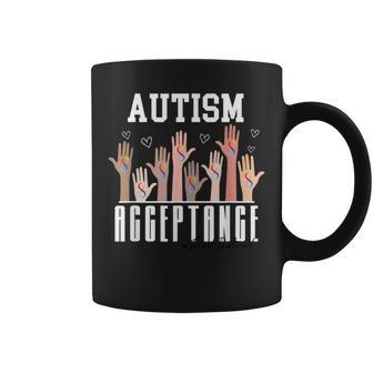 In April We Wear Red Autism Awareness Acceptance Red Instead Coffee Mug - Monsterry