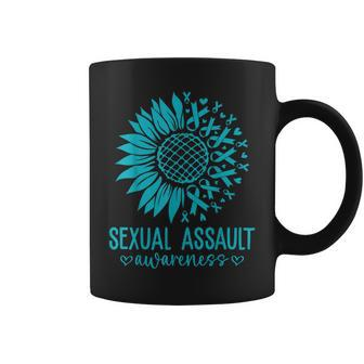 In April We Wear Teal Sexual Assault Awareness Month Coffee Mug - Monsterry DE