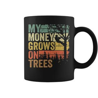 Arborist Tree Climber Vintage My Money Grows Trees Coffee Mug | Mazezy AU
