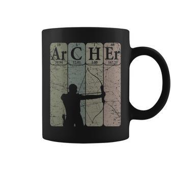 Archer Periodic Table Elements Bow Hunting Archery Vintage Coffee Mug | Mazezy