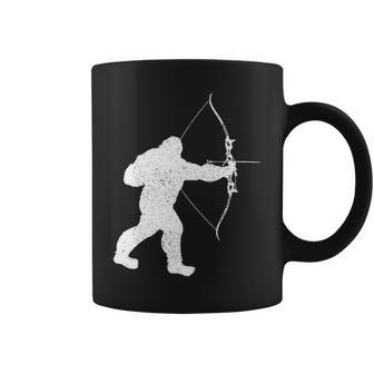 Archery Bowman Archer Bowhunter Arrow Bow Bigfoot Legend Coffee Mug | Mazezy