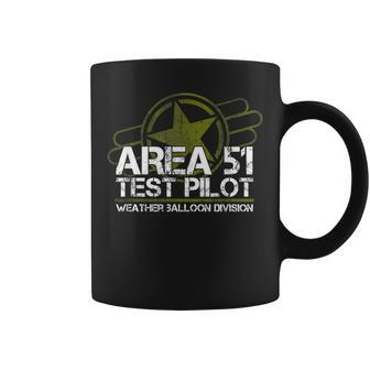 Area 51 Ufo Test Pilot Alien Roswell Weather Balloon Coffee Mug - Monsterry
