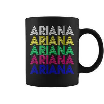 Ariana Personalized First Name Retro Vintage Style Coffee Mug - Seseable