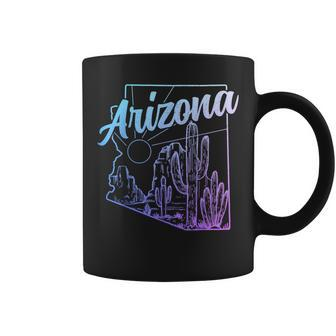 Arizona Az Pride Cactus Desert State Map Coffee Mug | Mazezy DE