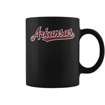 Arkansas T Vintage Sports Retro Script Coffee Mug - Monsterry CA