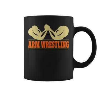 Arm Wrestling Showdown Ultimate Grip Strength Warrior Coffee Mug - Monsterry DE