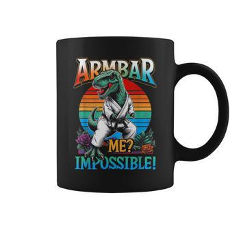 Armbar Me Impossible T Rex Dinosaur Jiujitsu Bjj Coffee Mug - Monsterry CA