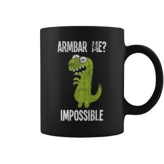 Armbar Me Impossible Trex Dinosaur Vintage Jiu Jitsu Coffee Mug - Monsterry CA