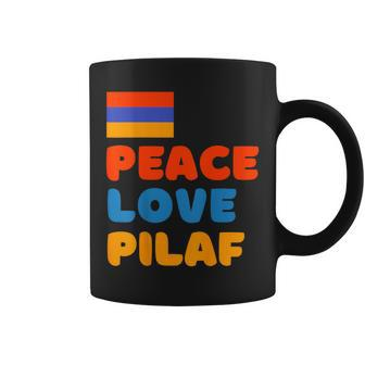 Armenian Flag Peace Love Pilaf Armenian Rice Lover Food Coffee Mug - Monsterry AU
