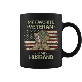 Army Veterans Day My Favorite Veteran Is My Husband Coffee Mug - Seseable