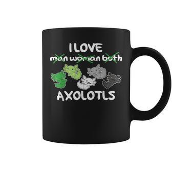 Aromantic Flag Pride Lgbtq Axolotls Cute Aromantic Axolotl Coffee Mug - Monsterry DE