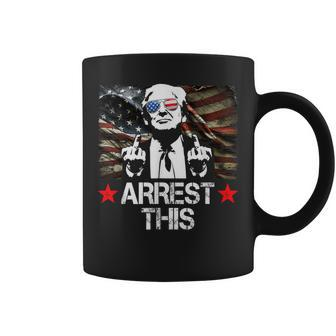 Arrest This Trump Fingers Pro Trump 2024 Coffee Mug - Monsterry