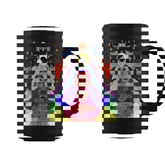 Arte Abstracto Psicodélico Loco Enfermo Hippie Trippy Taza de café - Regaloses
