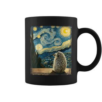 Artistic Hedgehog Van Gogh Style Starry Night Hedgehog Coffee Mug - Monsterry UK