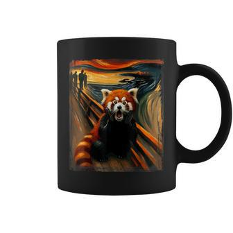 Artsy Scream For Red Panda Lovers Artistic Red Panda Coffee Mug - Thegiftio UK