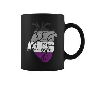Asexual Anatomical Heart Ace Pride Flag Asexuality Lgbt Coffee Mug - Monsterry