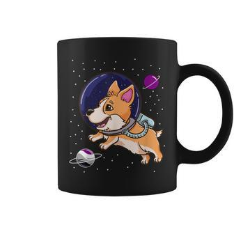 Asexual Corgi In Space Ace Pride Coffee Mug - Monsterry