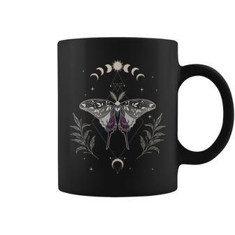 Asexual Luna Moth Cottagecore Lgbt Ace Demisexual Pride Flag Coffee Mug - Monsterry AU