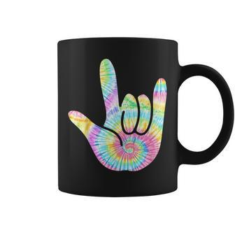 Asl I Love You Tie Dye Sign Language Coffee Mug | Mazezy CA