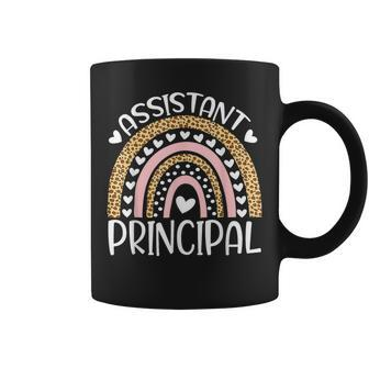 Assistant Principal Back To School First Day Rainbow Leopard Coffee Mug - Seseable