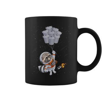 Astronaut Animal Raccoon Moon Trash Cans Space Coffee Mug - Seseable