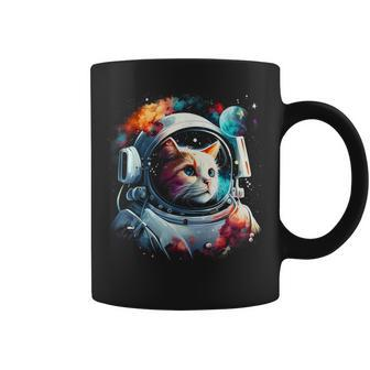 Astronaut Cat Or Space Cat On Galaxy Cat Lover Coffee Mug - Thegiftio UK