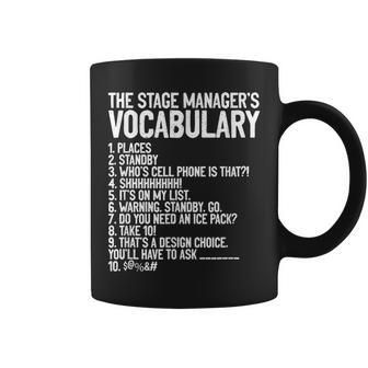 Theater Broadway Musical Stage Manager Vocabulary Coffee Mug - Monsterry AU