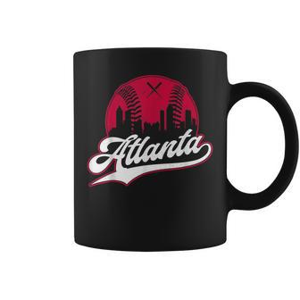 Atlanta Baseball Atl Skyline Vintage Game Day Brave Coffee Mug | Crazezy CA