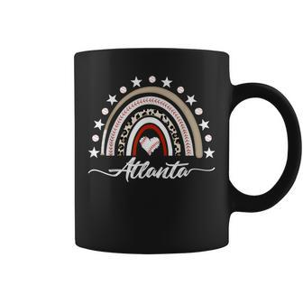 Atlanta Rainbow Baseball Heart Souvenir I Love Atlanta Coffee Mug - Seseable