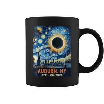 Auburn New York Total Solar Eclipse 2024 Starry Night Coffee Mug - Thegiftio UK