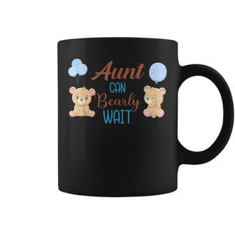 Aunt Can Bearly Wait Bear Gender Neutral Boy Baby Shower Coffee Mug - Monsterry CA