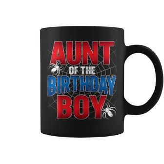 Aunt Of The Birthday Boy Costume Spider Web Birthday Party Coffee Mug - Monsterry UK