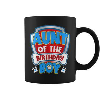Aunt Of The Birthday Boy Dog Paw Family Matching Coffee Mug - Seseable
