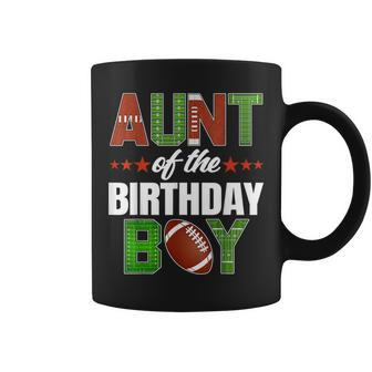 Aunt Of The Birthday Boy Family Football Party Decorations Coffee Mug - Thegiftio UK