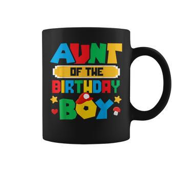 Aunt Of The Birthday Boy Game Gaming Family Matching Coffee Mug - Seseable