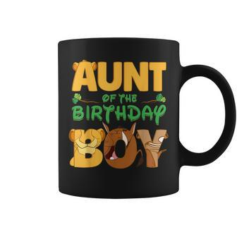 Aunt Of The Birthday Boy Lion Family Matching Coffee Mug - Seseable
