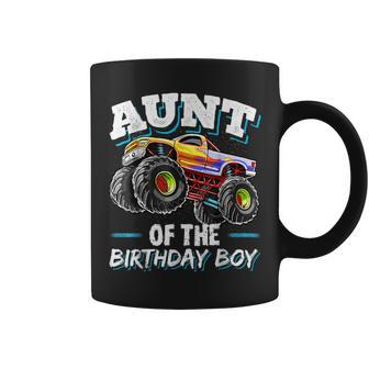 Aunt Of The Birthday Boy Monster Truck Birthday Party Coffee Mug | Mazezy