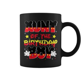 Aunt Of The Birthday Boy Mouse Family Matching Coffee Mug | Mazezy
