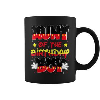 Aunt Of The Birthday Boy Mouse Family Matching Coffee Mug | Mazezy