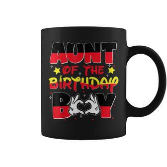 Aunt Of The Birthday Boy Mouse Family Matching Coffee Mug - Seseable