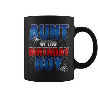 Aunt Of The Birthday Boy Spider Web Family Matching Coffee Mug - Thegiftio UK