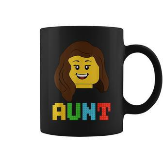 Aunt Master Builder Building Bricks Blocks Matching Family Coffee Mug - Seseable