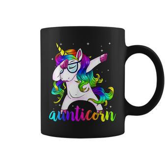 Aunticorn Aunty Dabbing Unicorn Auntie Aunt Christmas Coffee Mug - Monsterry
