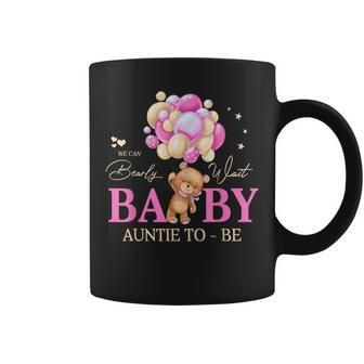Auntie We Can Bearly Wait Baby Shower Bear Family Matching Coffee Mug - Seseable