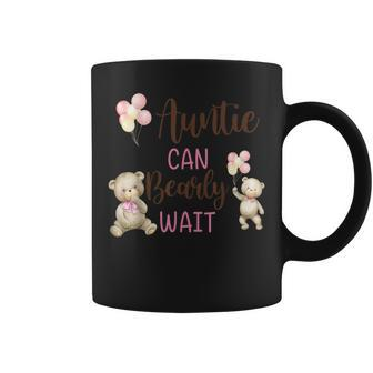 Auntie We Can Bearly Wait Gender Neutral Baby Shower Coffee Mug - Monsterry AU