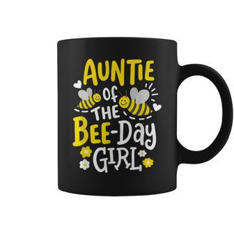Auntie Of The Bee-Day Girl Birthday Party Matching Family Coffee Mug - Seseable