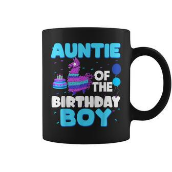Auntie Of The Birthday Boy Llama Family Party Decorations Coffee Mug - Thegiftio UK