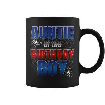 Auntie Birthday Boy Spider Web Birthday Party Decorations Coffee Mug - Thegiftio UK