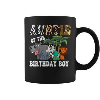 Auntie Of The Birthday Boy Zoo Bday Safari Celebration Coffee Mug - Monsterry AU