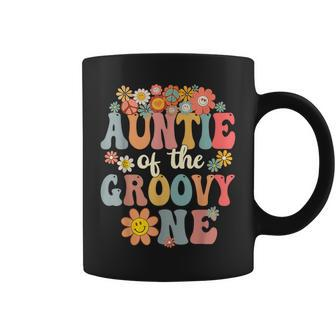 Auntie Of Groovy One Matching Family 1St Birthday Party Coffee Mug | Mazezy